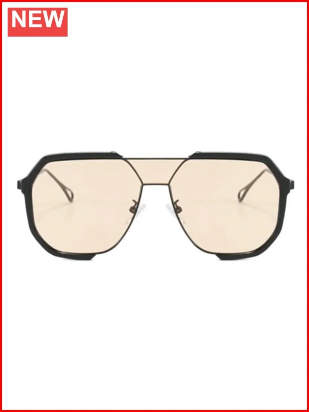 Oversized Square Shield Sunglasses Vintage Punk UV400 Protection Unisex